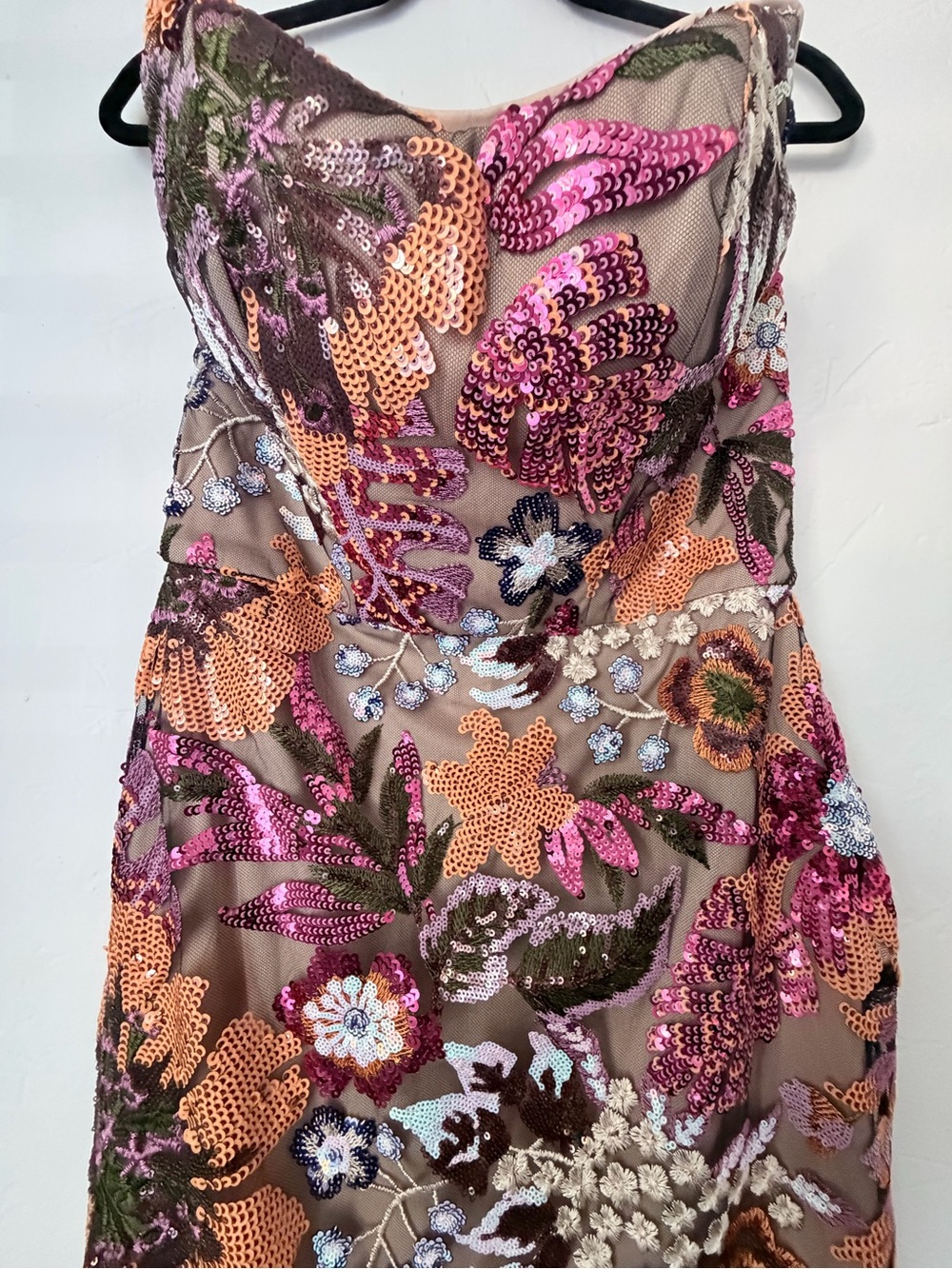 NWT Sequin Floral Slip Midi Dress in Rose Gold and Pink Women’s Sz: Medium - Picture 2 of 11